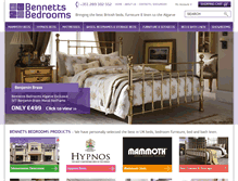 Tablet Screenshot of bennettsbedrooms.com